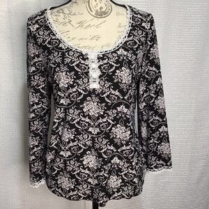 Delicates Pajama PJ Sleep Top shirt